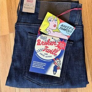Naked & Famous Denim Broken Twill Jeans Super Guy 32